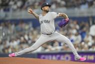 Luis Gil in action against the Miami Marlins - Source: Getty